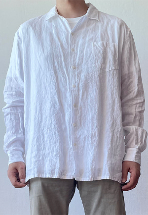 [리투아니아린넨] 남성 베이직 포켓 셔츠
