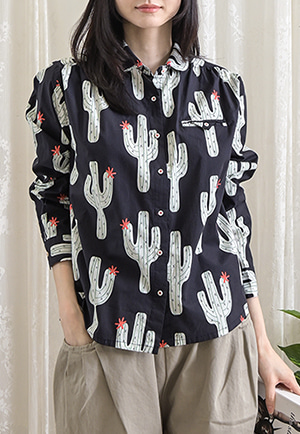 Cactus印染棉襯衫